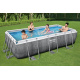 Power Steel 404x201x100 Imitacija ratana 13x6FT BESTWAY 6in1 Rack Pool + črpalka + lestev