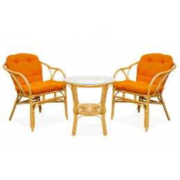 Aga Ratanova garnitura SITA Svetlo rjava/Oranžna