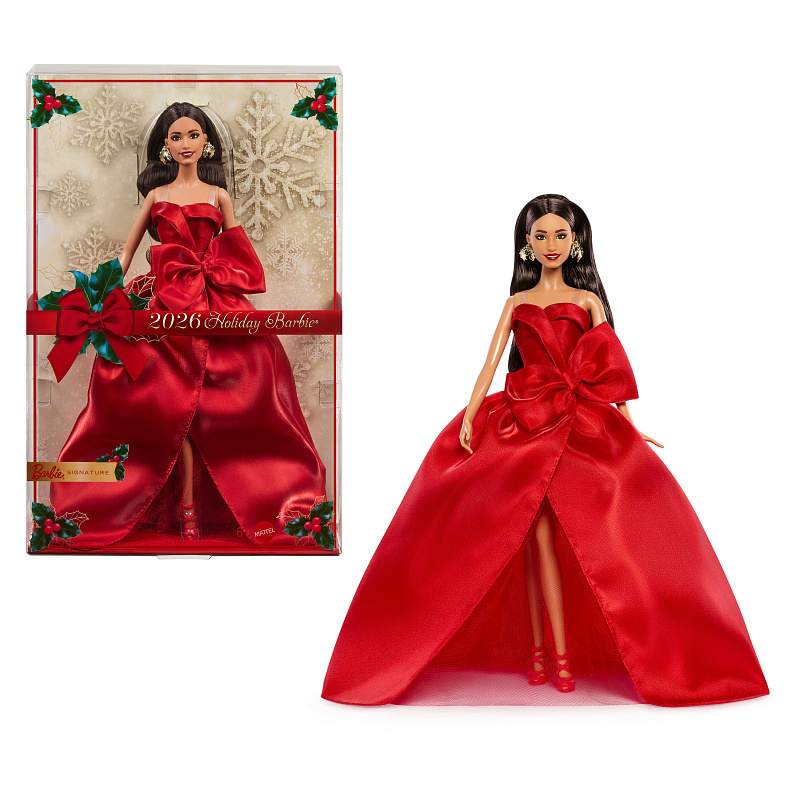Barbie Signature Božična punčka rjavolaska 2026 JJX67