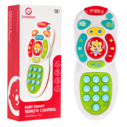 Interaktivni daljinski upravljalnik za TV za otroke 18m+ Melodije + zvoki + štetje v angleščini + LED diode
