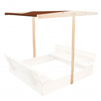 Aga Streha za otroško peskovnik 120x120 cm Rjava