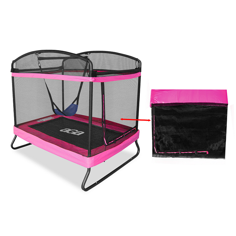 Aga Zaščitna mreža za pravokotno trampolino 122x183 cm Roza