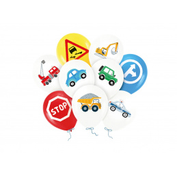 Aga4Kids Lateksni baloni Avto 30 cm 9 kosov