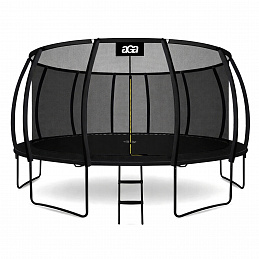 Aga SPORT EXCLUSIVE Trampolin 500 cm Črna + zaščitna mreža + lestev