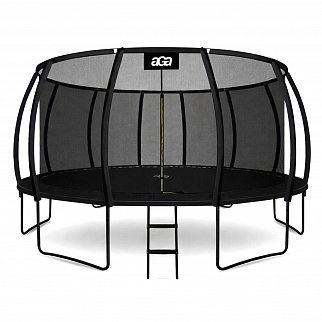 Aga SPORT EXCLUSIVE Trampolin 500 cm Črna + zaščitna mreža + lestev