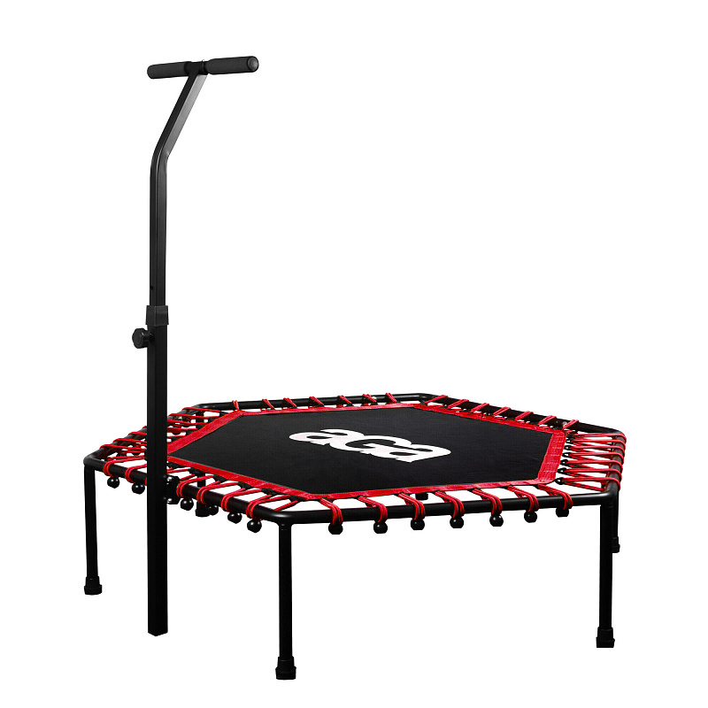 Aga FITNESS Trampolin 130 cm Rdeča + ročaj - II. KAKOVOST