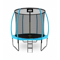 Aga SPORT EXCLUSIVE Trampolin 250 cm Svetlo modra + zaščitna mreža + lestev