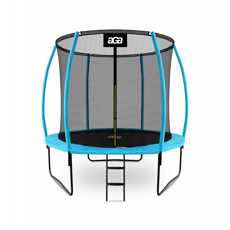 Aga SPORT EXCLUSIVE Trampolin 250 cm Svetlo modra + zaščitna mreža + lestev