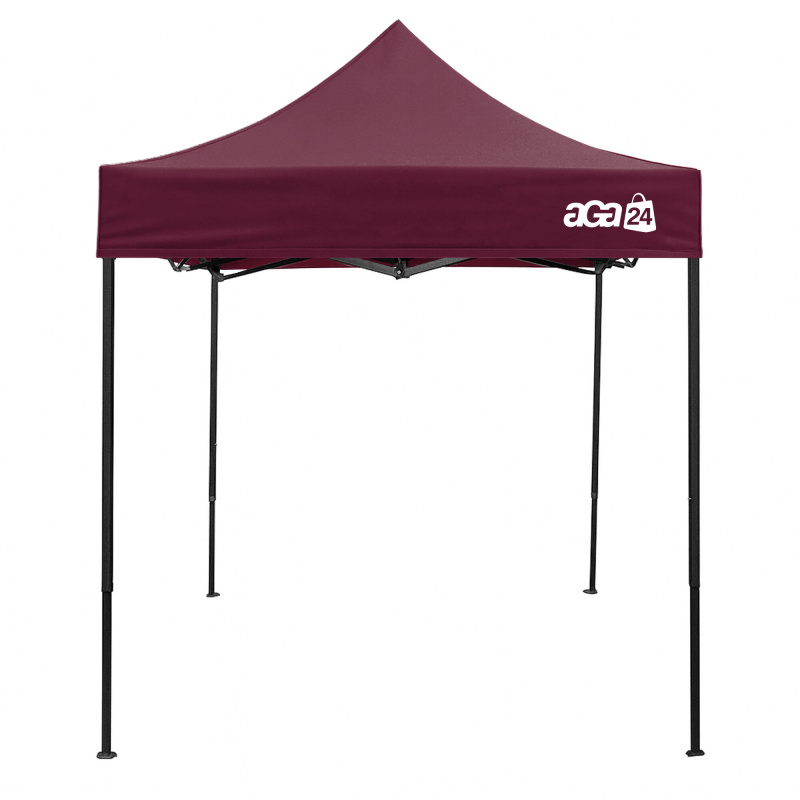 Aga Prodajna stojnica brez stranic 2x2 m Temno rdeča