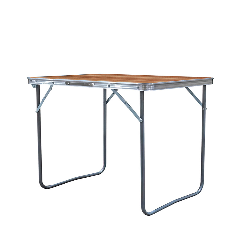 Aga Zložljiva kamping miza 80x60x70 cm Rjava