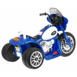 Otroško kolo na baterije Chopper Blue + 3 kolesa + zvoki + LED luči