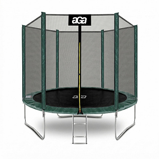 Aga SPORT TOP Trampolin 250 cm Temno zelena + zaščitna mreža + lestev