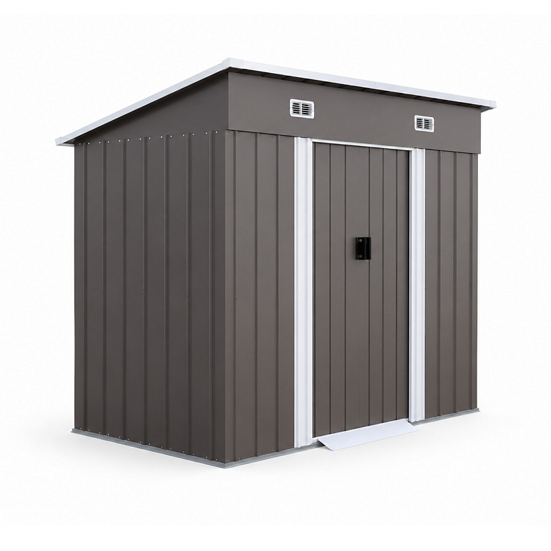 Aga vrtna hiška 217x174x110 cm sivo-rjava