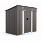 Aga vrtna hiška 217x174x110 cm sivo-rjava