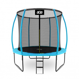 Aga SPORT EXCLUSIVE Trampolin 250 cm Svetlo modra + zaščitna mreža + lestev
