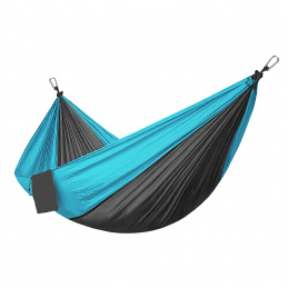 Aga Potovalna viseča mreža 270x140 cm Črno-modra