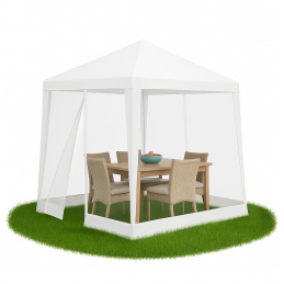 Aga Vrtna uta s komarnikom 2,4x3 m Bela