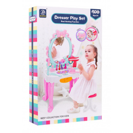 Interaktivna toaletna mizica za deklice 3+ Stolček + sušilec + dodatki