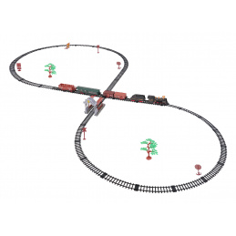 Vlak z vintage funkcijo dima