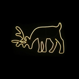 LD9 NEONSKI SVETLEČI JELEN OKRAS TOPLA BELA