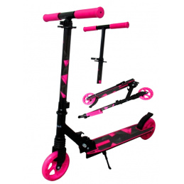 Velika skiro H10 ROZA-ČRNA Zložljiva R-Sport kolesa 145 mm do 100 kg