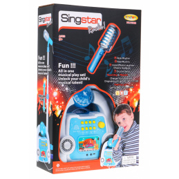 Multifunkcijski karaoke set za otroke 5+ Mikrofon + stojalo + ojačevalec Zvoki Luči