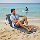 Linder Exclusiv Zložljiv plažni ležalnik Siv
