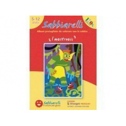 SABBIARELLI Peščene pobarvanke Pošasti 5+