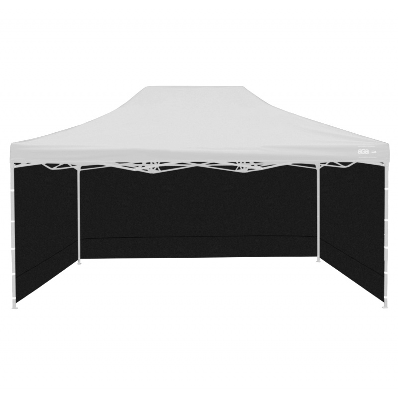Aga Stranice za prodajni kiosk 3x4,5m Črna