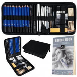 K101E KOMPLET ZA RISANJE IN SKICIRANJE 54 KOS