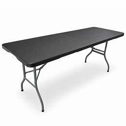 Aga Vrtna zložljiva miza 180x74x74 cm Črna