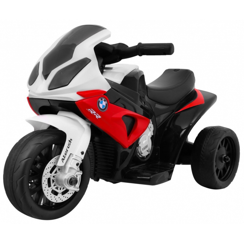 BMW S1000 RR Mini motorno kolo na baterije za otroke Rdeča + 3 kolesa + zvoki + LED dioda