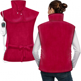 Tresko Električna grelna blazina za hrbet in vrat Temno rdeča