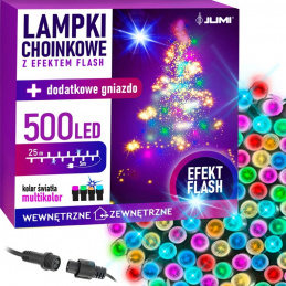 Svetlobne verige za božično drevo 500 LED večbarvne FLASH