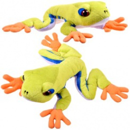 Zeleni plišasti maskota drevesna žaba 20cm 13358