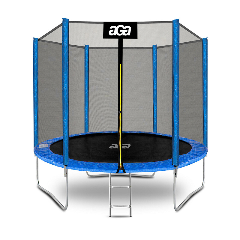 Aga SPORT TOP Trampolin 250 cm Modra + zaščitna mreža + lestev