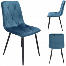 Oblazinjeni velur stol PIADO marine