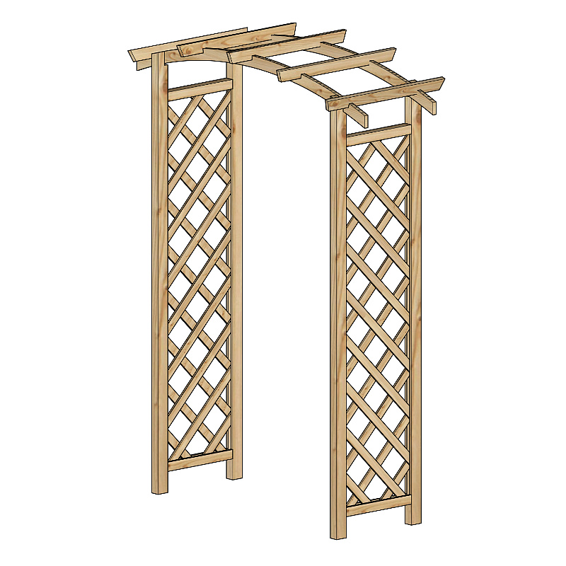 Aga Vrtna pergola z lokom 221,5x52x130 cm - II. KAKOVOST