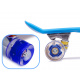 Aga Frisbee rolka za skateboard LED modra