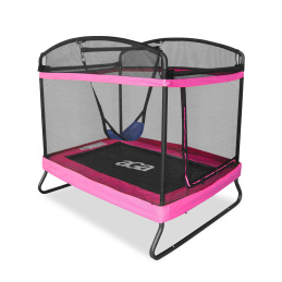 Aga Pravokotna trampolina 122x183 cm Roza
