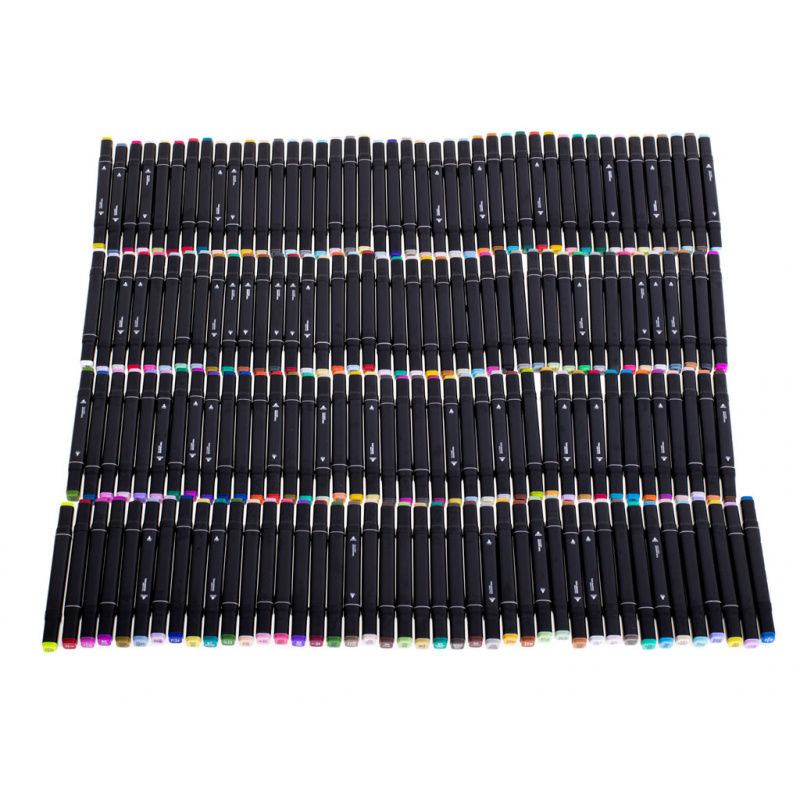 Aga Obojestranski alkoholni flomastri v kovčku 168 kosov