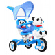 otroško trikolesno kolo Panda Blue + zvoki + streha + varovalo + naslon za noge + ročaj + sani + prostor za shranjevanje