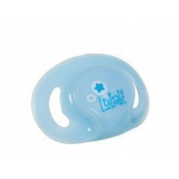 Svetleči silikonski ortodontski dudelj 6m+ LULABI Modri