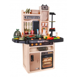 Stilska kuhinja za otroke 3+ Vodovodna pipa + Interaktivni gorilnik s paro + Avdio plošča 65 el.