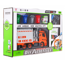 Interaktivno smetarsko vozilo za otroke 3+ Uči se o ekologiji + 4 zabojniki + kartica odpadkov