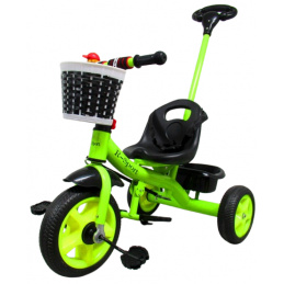 Tricikel T8 zelen z ročajem Kolesa EVA Poganjalec