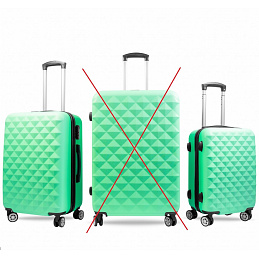 Aga Travel Komplet potovalnih kovčkov Turkizna, vel. M + S, 6CZ018 - II. KAKOVOST