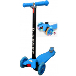 R-Sport Otroški trikolesni skiro H1 Moder z LED kolesi