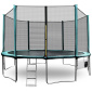 Aga SPORT PRO Trampolin 400 cm Temno zelena + zaščitna mreža + lestev + žep za čevlje