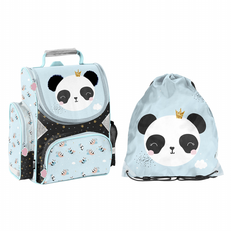 Paso Šolski komplet torba + vrečka za hrbet Panda